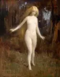 Tadeusz Styka, Rusałka, olej, deska, 38