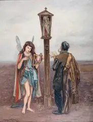Wlastimil Hofman, Modlitwa, 1921 r., 1921, olej, tektura