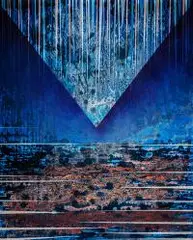 Jacek Jarczewski, Struktury niebieskie 1, 2017, 2017, technika własna (haptyczna)
