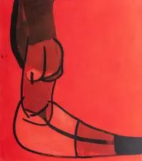 Czerwona, 2013 by Grzegorz L. Piotrowski, 2013, akryl, płótno, sold May 2019