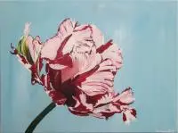 No name, Tulipan postrzępiony, 2018, 2018, akryl, płótno