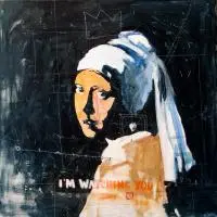 Eda Yukov, Im watching you, 2018, 2018, olej, akryl, płótno