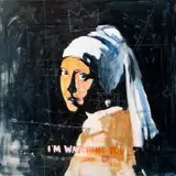 Eda Yukov, Im watching you, 2018, 2018, olej, akryl, płótno
