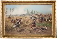 Wojciech Kossak, Szwoleżerowie pod Wagram, 1893 r., 1893, olej, płótno dublowane