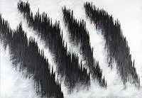 Tomasz Tatarczyk, Bez tytułu (Wzgórza), 1997, 1997, gwasz, węgiel, papier