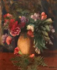 Abraham Weinbaum, Bukiet kwiatów, olej, płótno