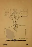 Tadeusz Kantor, Malarstwo, tusz, papier milimetrowy, 38