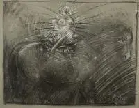 Franciszek Starowieyski, Bez tytułu, 1987 r., 1987, pastel, papier