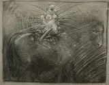 Bez tytułu, 1987 r. by Franciszek Starowieyski, 1987, pastel, papier, sold Mar 2019