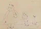 Stasys Eidrigevičius, Bez tytułu, 1991 r., 1991, flamaster, papier, 20