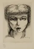 Moïse Kisling, Twarz kobiety, akwaforta, papier, 18