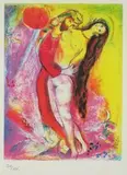 Z cyklu Noce arabskie by Marc Chagall, litografia barwna, papier, sold Mar 2019