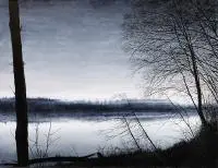 Rafał Borcz, Noc w zatoce, 2019, 2019, olej, płótno