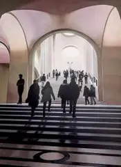 Mateusz Maliborski, Muzeum CXLI (Luwr), 2018/2019, olej, płótno