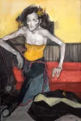 Viola Głowacka, Żółta butonierka, 2011, 2011, tempera, płótno