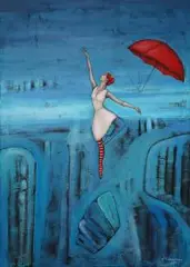 Małgorzata Rukszan, Atlandyta XIV, 2019, 2019, akryl, płótno
