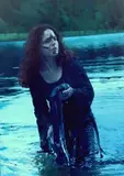 Maria Danielak, Jezioro, 2018, olej, płótno