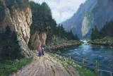 W. Wolski, Pieniny, olej, tektura, 33