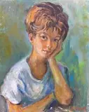 Katarzyna Librowicz, Portret młodej kobiety na zielonym tle