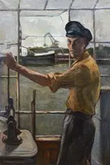 Kazimierz Śramkiewicz, Dźwigowy, 1954 r., 1954, olej, płótno