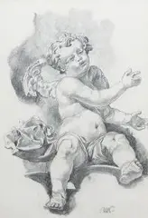 Kimbel Wilhelm, Aniołek, kredka, papier