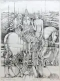 Ryszard Stryjec, Szachy, 1988 r., 1988, akwaforta, papier, 41