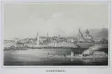 C. A. Mann, Dirschau, Widok Tczewa litografia tonowana, wym. widoku 12