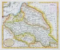 Thomas Kitchin, Poland Lithuania and Prussia from the latest authorities, Mapa ziem Rzeczpospolitej i Litwy, Londyn, ok. 1790, miedzioryt kolorowany