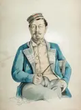 Juliusz Kossak, Portret Adama Hr. Potockiego z Buczacza, 1849 r., 1849, ołówek, gwasz, kredka, papier
