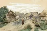 Józef M. Ryszkiewicz, Czekiszki, 1882 r., 1882, akwarela, papier 17