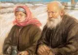Józefa Maria Józefowicz, Starość i młodość, pastel, papier