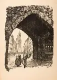 Jan Kanty Gumowski, Ulica Floriańska, litografia, papier