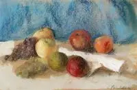 Leszek Pindelski, Martwa natura, pastel, papier
