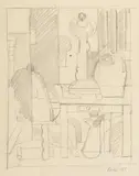 Marek Włodarski, Martwa natura z wagą i z dzbankiem na stole, 1925 r.