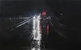 Łukasz Jacek, Night Drive 5, 2018, 2018, olej, płótno