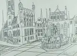 Gdańsk, 1979 r. by Edward Dwurnik, 1979, flamaster, papier, sold Dec 2018