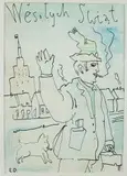 Edward Dwurnik, Wesołych Świąt na tle Pałacu Kultury i nauki w Warszawie