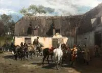 Alfred Wierusz-Kowalski, Rekwizycja, 1875 r., 1875, olej, płótno, 58