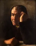 Kazimierz Pochwalski, Portret mężczyzny, olej, płótno najlejone na tekturę, 55