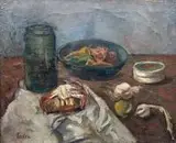 Aizik Feder, Martwa natura, olej, płótno