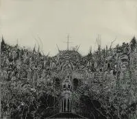 Józef Gielniak, N.b.o.g z B. - Sanatorium VII, 1964 r., 1964, linoryt, bibułka, 29