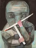 Stasys Eidrigevičius, Pokaz mocy, 1998 r., 1998, pastel