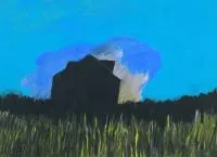 Stanisław Rodziński, Pejzaż, 2000 r., 2000, pastel, papier, 32