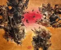 Alfred Lenica, Zorza, 1959, 1959, olej, płótno
