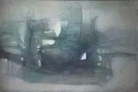 Jerzy Stajuda, Nawigacja,1981/82, olej, płótno