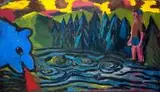 Zdzisław Nitka, Atrakcyjne dzieciństwo, 1989, 1989, olej na płótnie