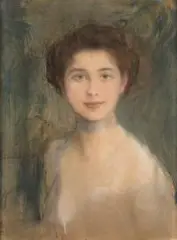 Teodor Axentowicz, Studium portretowe - Pani Boczarowa, pastel, papier