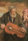 Lirnik by Teodor Axentowicz, pastel, tektura, 97, sold Oct 2018