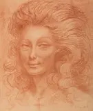 Roman Kramsztyk, Portret kobiety, litografia, papier