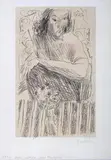 Andrzej Jurkiewicz, Portret kobiety, litografia, papier, 32